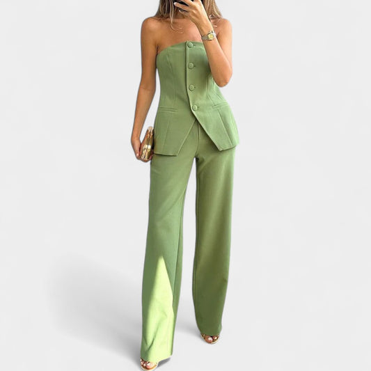 PAULA™ – Conjunto elegante de dos piezas con top estructurado