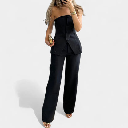 PAULA™ – Conjunto elegante de dos piezas con top estructurado