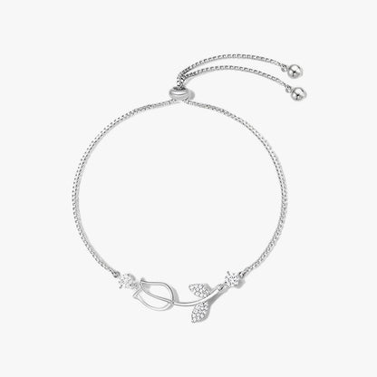 LEONOR™ – Pulsera ajustable con charm de flor